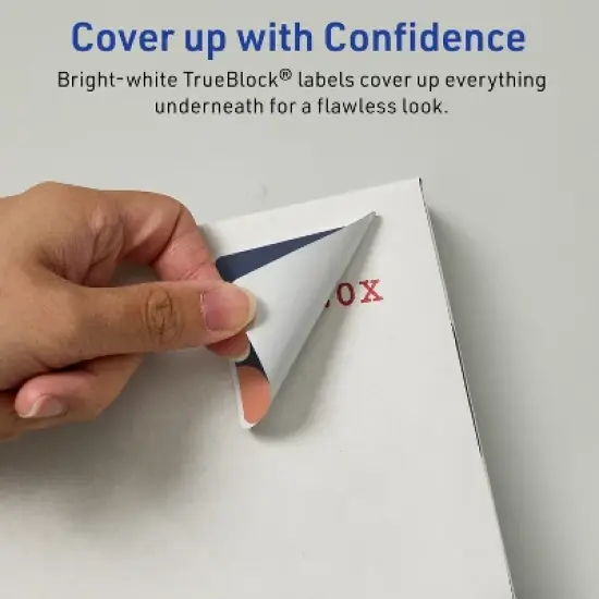 Avery TrueBlock Matte White Paper Labels,  2-1/2" x 2-1/2" Square image {2}