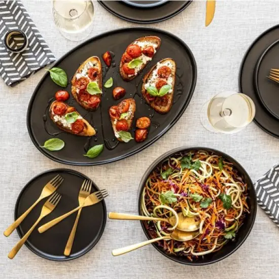 over&back Stackable 10" Hand-Finished Stoneware Serving Bowl image {7}