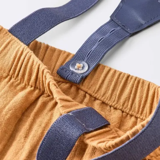 Baby Boys' 2pc Striped Suspender Top & Bottom Set - Cloud Island&trade; Blue image {3}