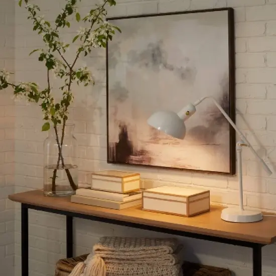 Cantilever Task Table Lamp (Includes LED Light Bulb) White - Threshold&trade; designed with Studio McGee image {2}