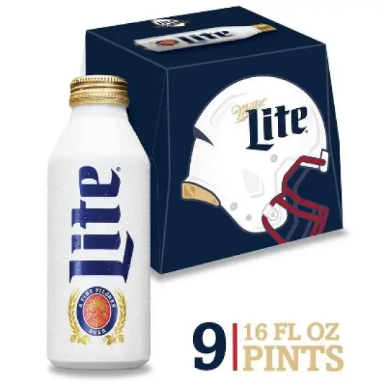 Miller Lite Beer - 9pk/16 fl oz Aluminum Bottles image {9}