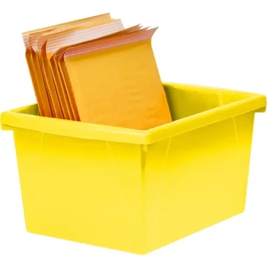 Storex 4 Gallon Storage Bin, Yellow image {2}