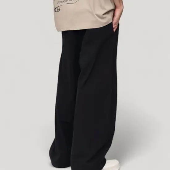 Anna-Kaci Active Men's Wide Leg Relaxed Fit Drawstring Waist Casual Sweatpants image {2}