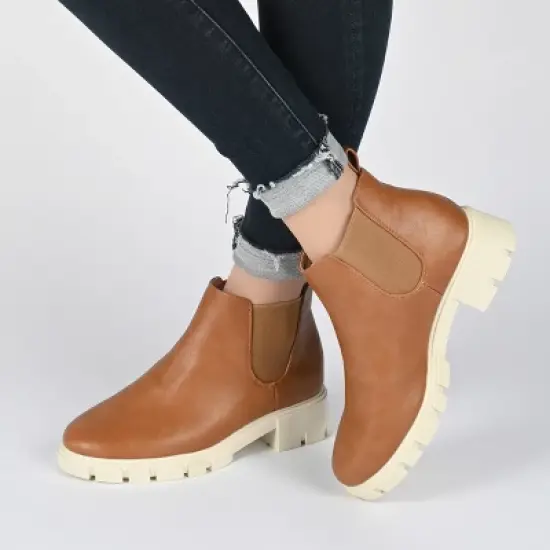 Journee Collection Womens Rorke Tru Comfort Foam Pull On Block Heel Booties image {8}