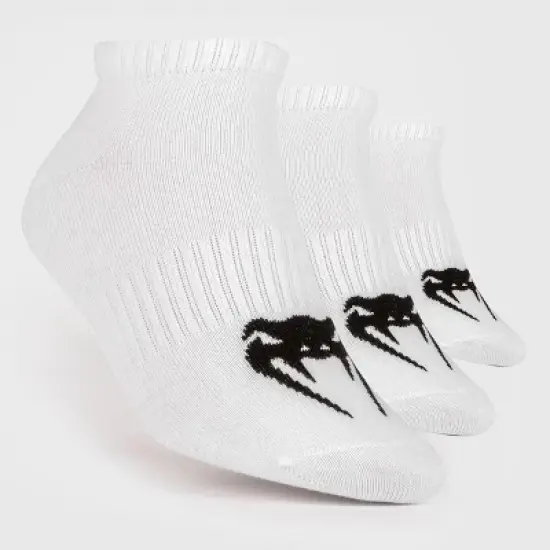 Venum Classic Footlet Socks 3-Pack - White/Black image {2}