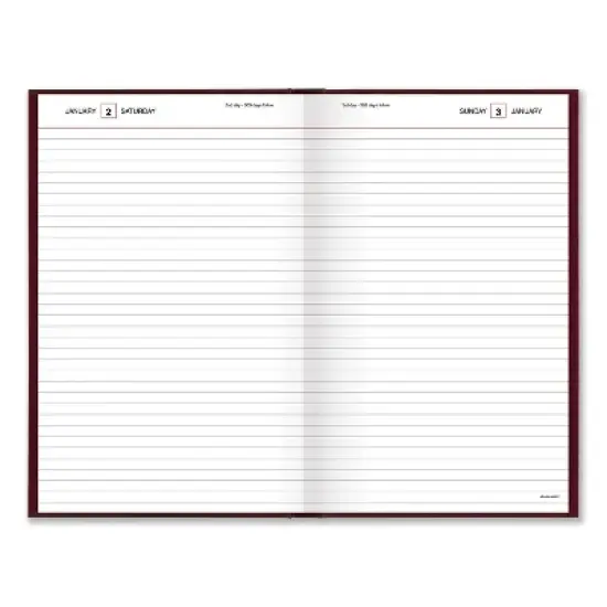 Standard Diary Daily Diary, 2026 Edition, Wide/Legal Rule, Red Cover, (200) 12 x 7.75 Sheets image {1}