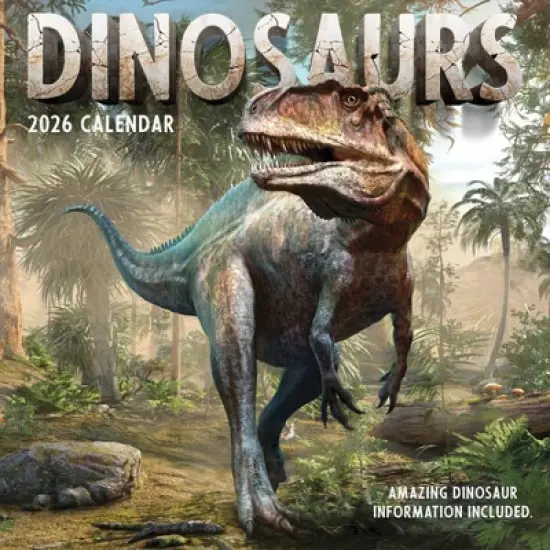 TF Publishing 13.5"x14.5" 2026 Dinosaurs Wall Calendar image {1}