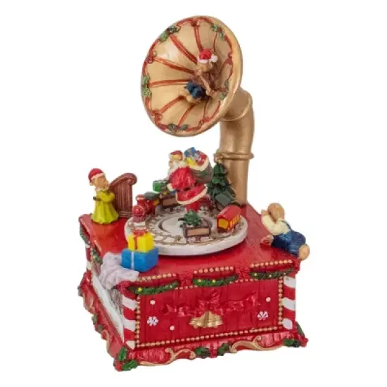 Northlight Santa Claus on Phonograph Musical Christmas Decoration - 7" image {3}