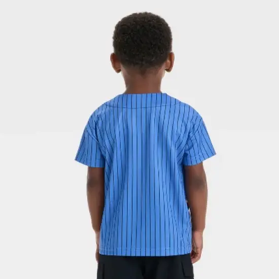 Toddler Boys' Hot Wheels Button-Down Jersey - Blue image {2}