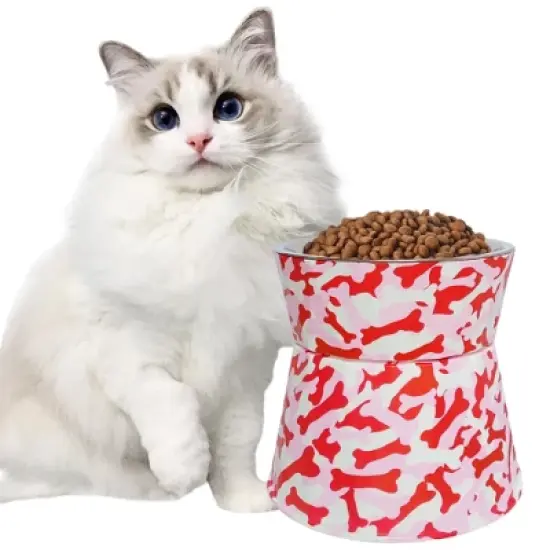 Paaaawaters 6" Anti-Vomiting Stainless Steel Pet Bowl for Small and Medium Dogs and Cats - Non-slip, Modern Design with Spine Protection image {9}