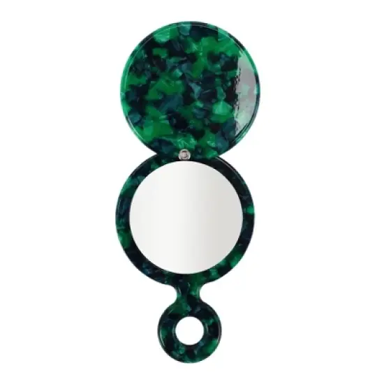 Unique Bargains Round Short Handheld Makeup Mirror 1 Pc image {9}