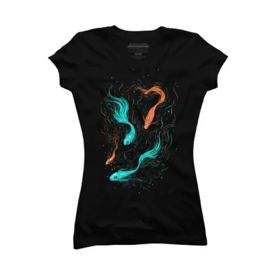 Junior's Design By Humans Neon Float By StevenToang T-Shirt image {3}