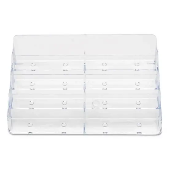 Deflecto 8-Pocket Business Card Holder, Clear, 7.78" x 3.5" x 3.38" image {6}
