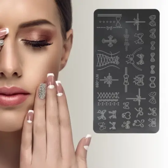 Unique Bargains Colorful Nail Art Stamp WY-069 Silver Tone 1 Pc image {3}