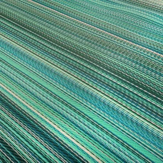 World Rug Gallery Contemporary Stripe Reversible Plastic Outdoor Rugs image {5}