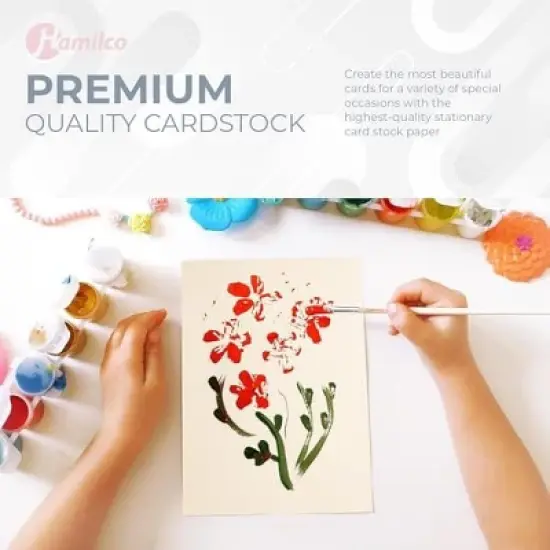 Hamilco Blank Index Cards 5.5 x 8.5 Card Stock 100lb Cover Cream Cardstock Paper - 100 Pack image {4}