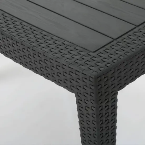 Daytona 4pc Faux Wicker Chat Set - Charcoal - Christopher Knight Home image {5}