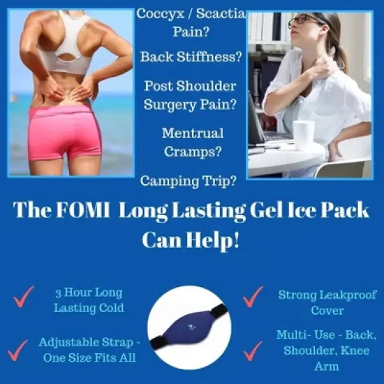 FOMI Long Lasting 3 Hour Gel Ice Pack | 13" x 8" image {4}