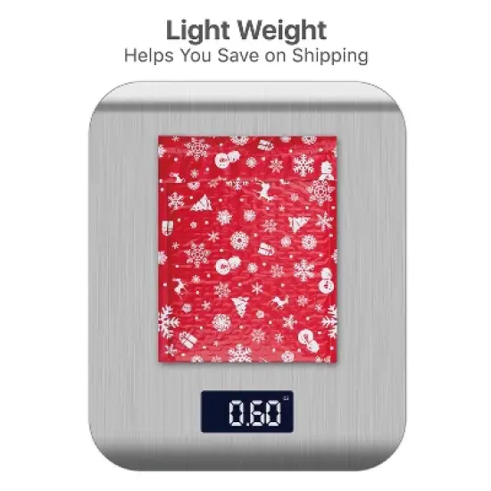 Fosmon 6.5 x 10 #0 Christmas Holiday Poly Bubble Mailer Gift Wrap, Lightweight Water/Dust/Shock/Tear Resistant Padded Shipping Envelopes image {2}