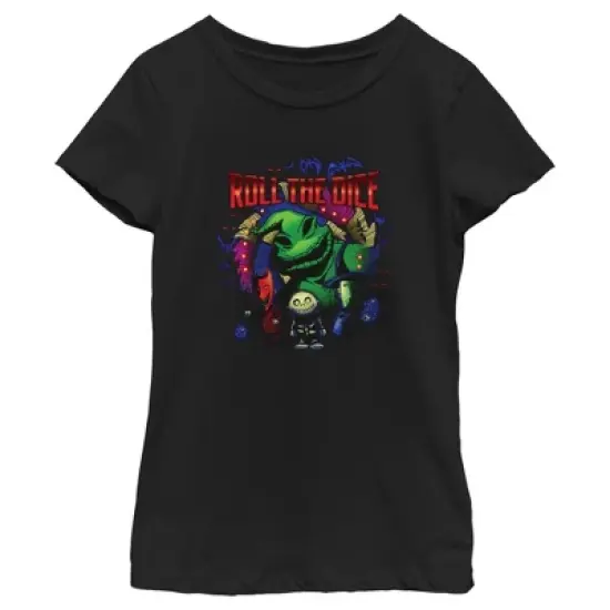 Girl's The Nightmare Before Christmas Oogie Boogie Roll the Dice T-Shirt image {3}