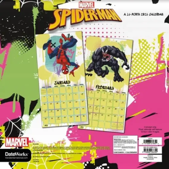 Marvel 2026 Spider-Man 12"x12" Wall Calendar image {3}
