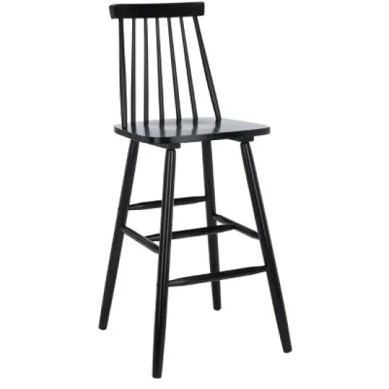 Beaufort Bar Stool (Set of 2) - Black - Safavieh image {3}