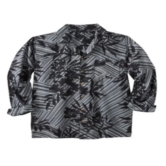 KS Island by KingSize Men's Big & Tall  printed rayon long-sleeve shirt image {5}