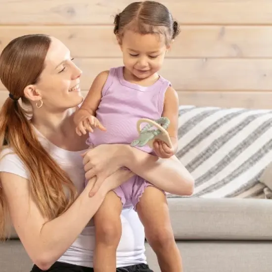 Easter Plush Bunny and Silicone Teether Set, Cute Plush Bunny with Carrot & Basket Teethers - Perfect Sensory & Soothing Gift Set for Newborns Infants image {4}