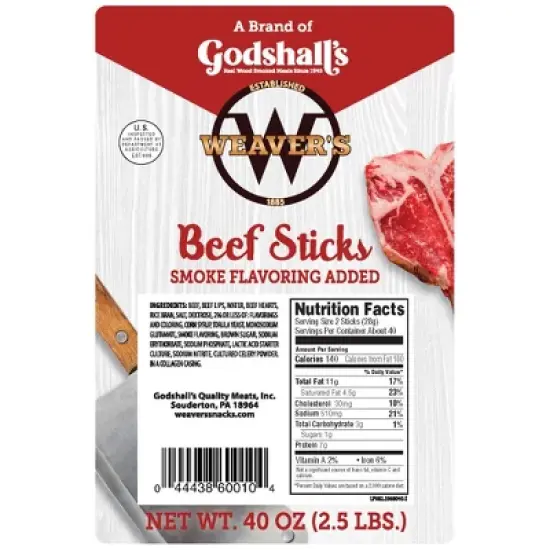 Weavers Mild Beef Sticks 40oz Bag image {3}