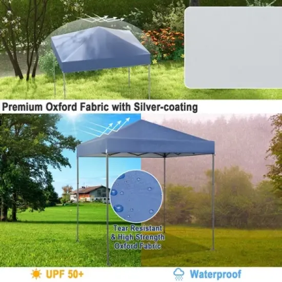 Tangkula Patio 6.6 x 6.6ft Outdoor Pop-up Canopy Tent UPF 50+ Portable Sun Shelter image {5}