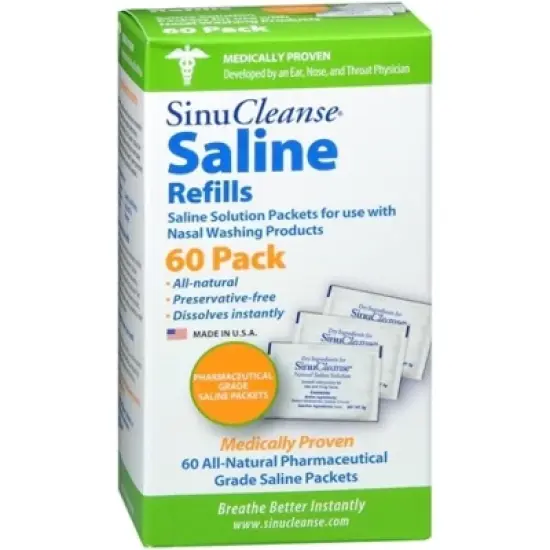 Sinucleanse Refill Saline Packets Solution 60ct image {4}