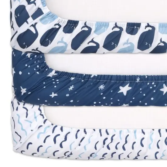 The Peanutshell Nautical Changing Pad Cover for Boys, 3-Pack image {1}