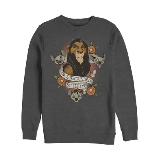 Men's Lion King Scar Surrounded By Idiots Tattoo Sweatshirt image {3}
