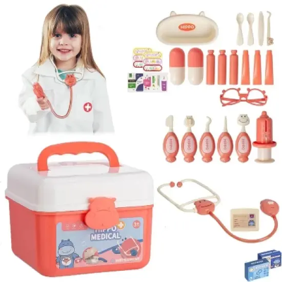 WOPET 31-Piece Pretend Play Doctor Kit for Kids, Toddler Doctor Playset with Accessories, Role-Play Toy Gift for Boys & Girls Ages 3 and Up image {7}