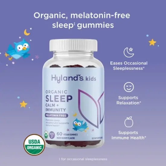 Hyland's Naturals Kids' Organic Sleep Calm + Immunity Melatonin-Free Gummies - 60ct image {1}