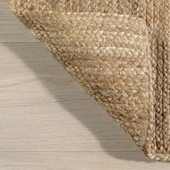 nuLOOM Hand Woven Farmhouse Jute Area Rug image {2}