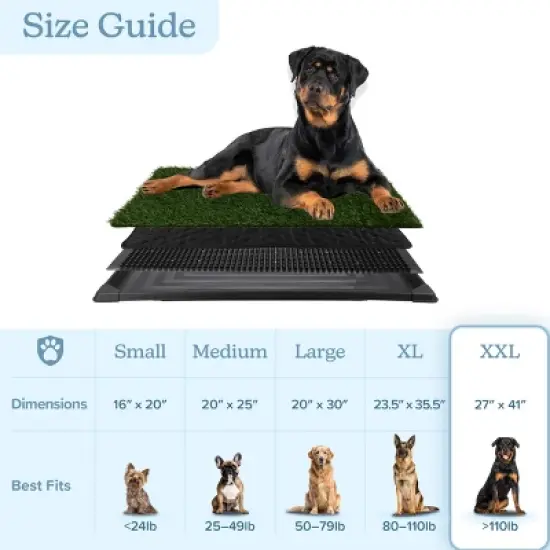 PETMAKER 41x27in Dog Grass Pad with Tray image {6}