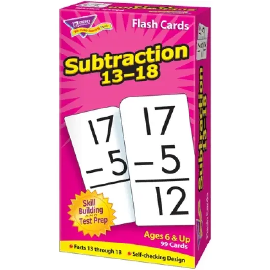 TREND Subtraction 13-18 Skill Drill Flash Cards image {3}