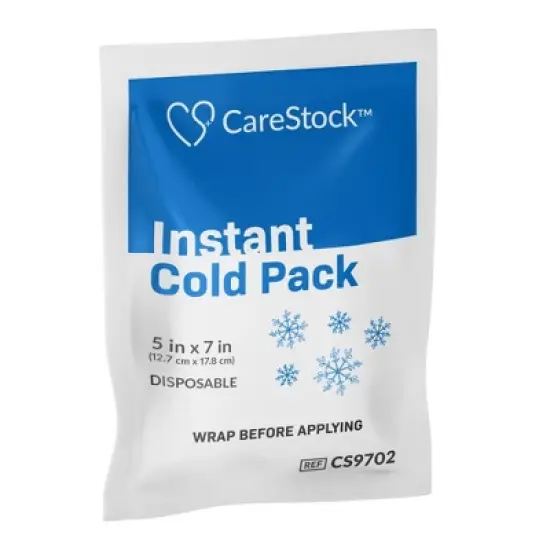 CareStock Instant Cold Pack, Disposable, 5 in. x 7 in., 1 Count, 24 Packs, 24 Total image {5}