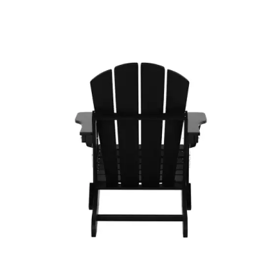 WestinTrends Malibu HDPE Outdoor Patio Folding Poly Adirondack Chair with Side Table (2-Piece Set) image {5}