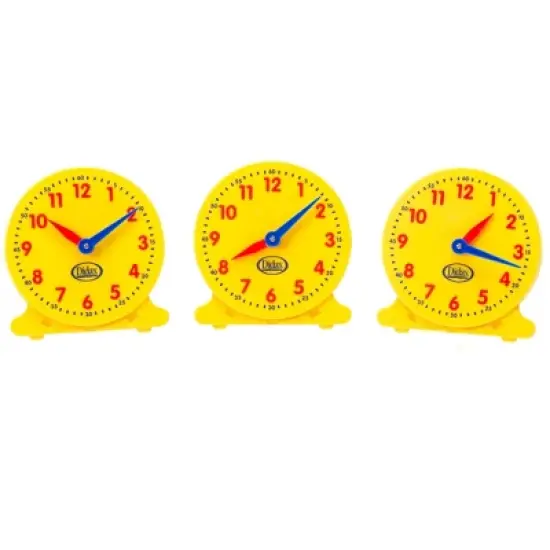 Didax 5" Student Clocks, Set of 6 image {1}