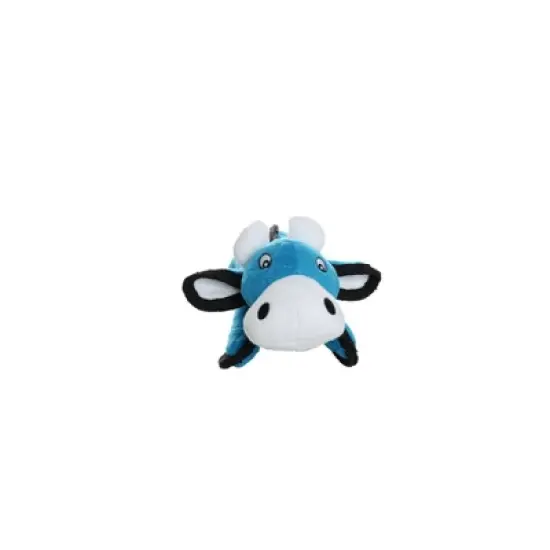 Tuffy Junior Barn Yard Cow Dog Toy - Blue image {3}