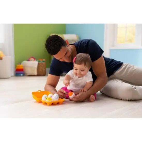 Lamaze Sort & Squeak Eggs, Shape Sorter, Color Matching Toy - 7ct image {4}