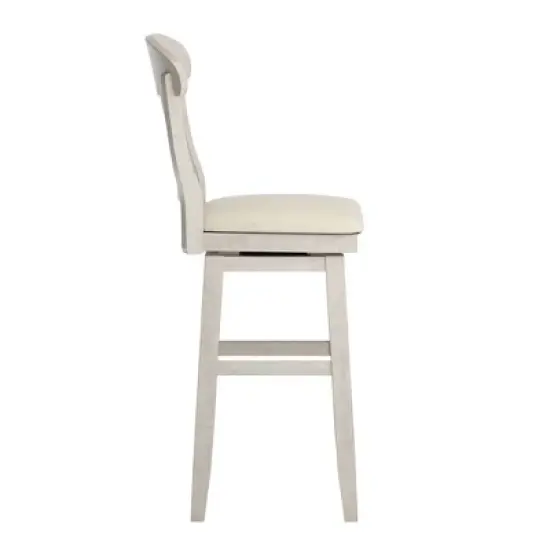 29" South Hill Napoleon Back Wood Swivel Height Barstool - Inspire Q image {2}