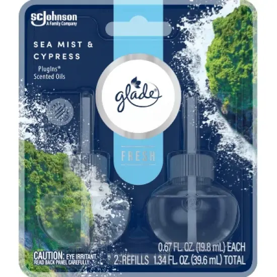 Glade Piso Liquid Air Freshener Refills - Fresh Sea Cypress - 1.34 fl oz/2ct image {3}