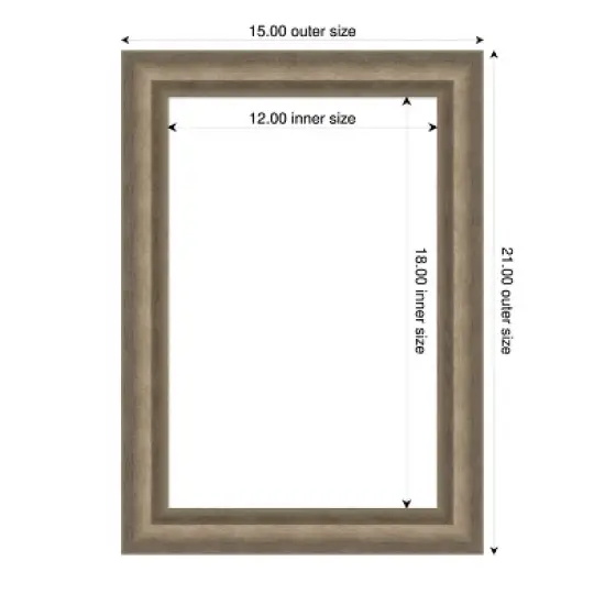 Amanti Art Angled Bronze Framed Dry Erase Magnetic Board image {4}