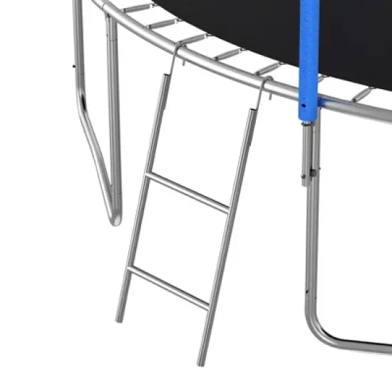 14FT Outdoor Trampoline with Net, Slide and Ladder, 2 Swings and Basketball Hoop image {14}