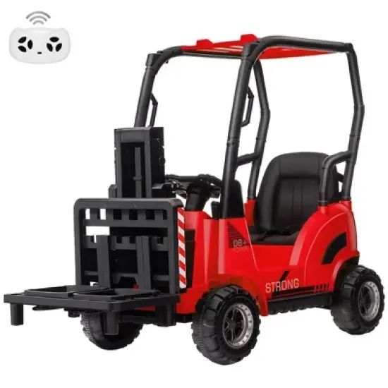 12V Kids Ride on Forklift Car, Electric Ride On Forklift with Remote Control, 2 Speeds, Music, USB, MP3 and Low-Power Alarm image {3}