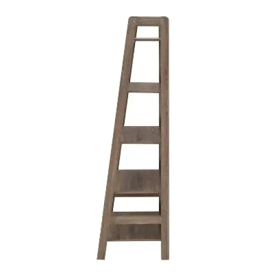 60.13" 5 Shelf Bookshelf Gray - Linon image {4}