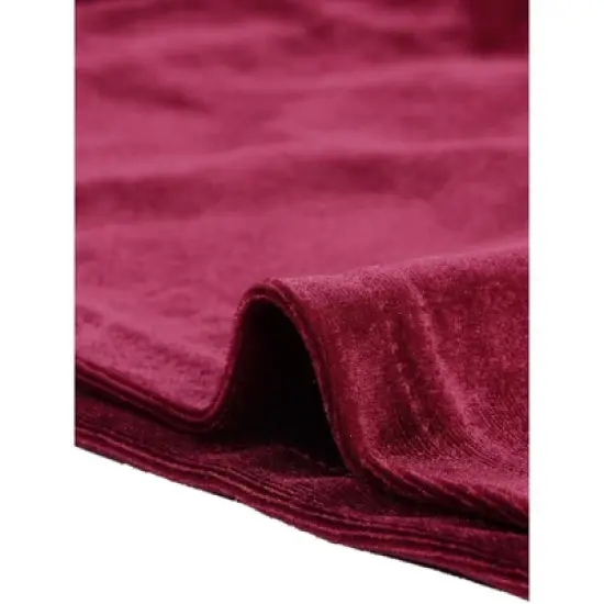 Allegra K Women's V Neck Velvet Blouse Flare Long Sleeve Peplum Top image {5}